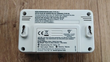 Batterijvak en –afdekking AngelEye koolstofmonoxidemelder