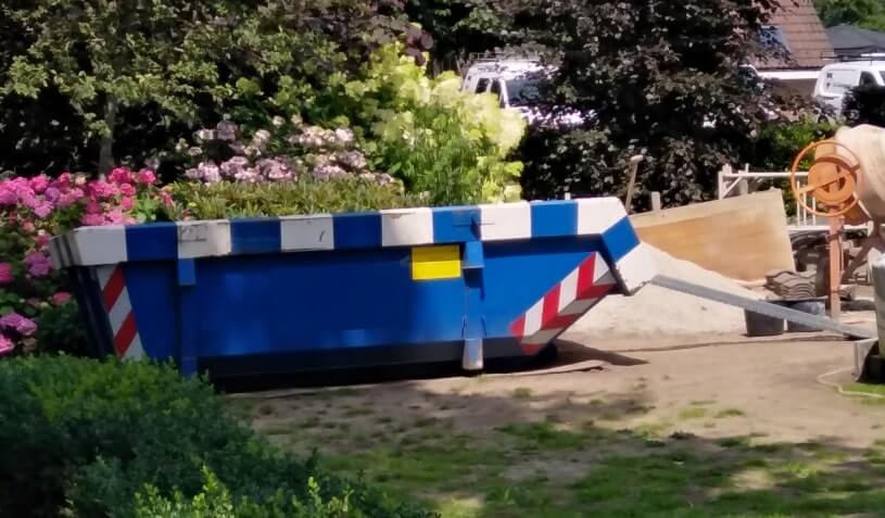 bouwafval container waar op letten