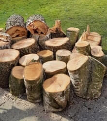 Hout klaar om te kloven