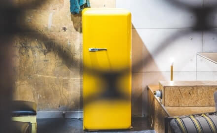 Retro koelkast tafelmodel met vriesvak 