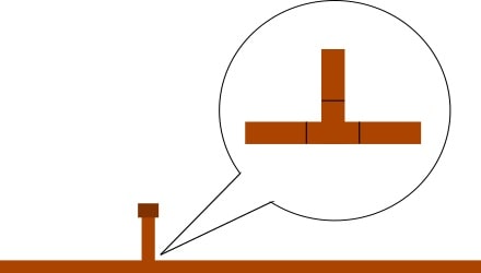 T-koppelstuk vervangen door recht stuk