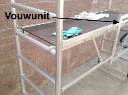 Vouwunit aan voorkant